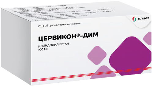 Цервикон-дим 100 мг 25 шт. суппозитории вагинальные