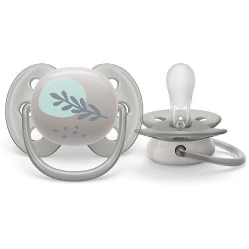 Avent соска-пустышка силиконовая ultra soft 6-18 мес 2 шт. scf091/15