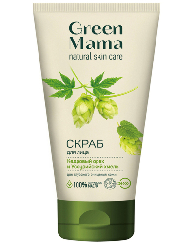 Купить Green mama формула тайги скраб для лица кедровый орех и уссурийский хмель 170 мл цена