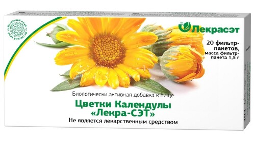 Цветки календулы лекра-сэт 1,5 20 шт. фильтр-пакеты