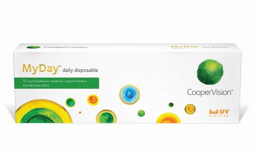 Купить Myday daily disposable однодневные контактные линзы 8,4/14,2/-2,50/ 30 шт. цена