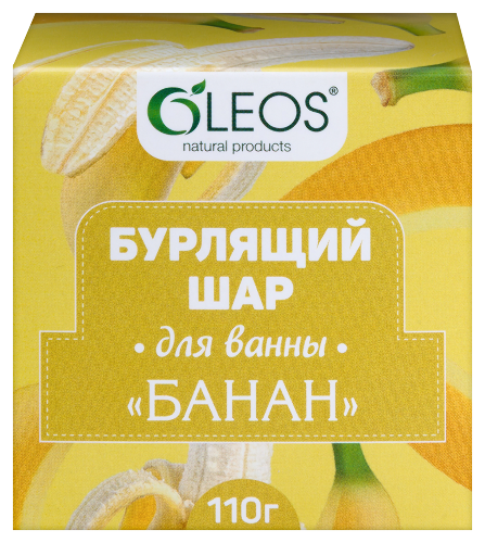 Oleos шар бурлящий для ванн банан 110 гр