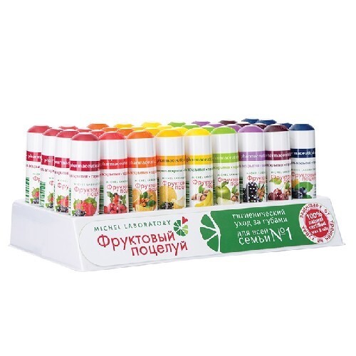 Купить Фруктовый поцелуй помада гигиеническая микс 3,5 36 шт. цена