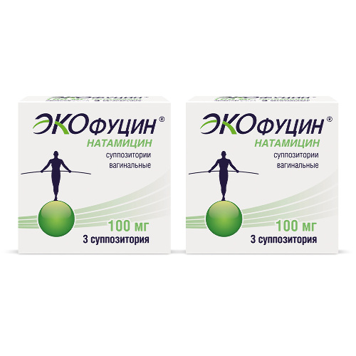 Набор из 2-х упаковок ЭКОФУЦИН 100мг суппозитории вагинальные 3шт.