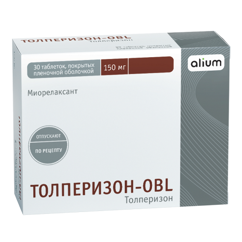 Толперизон-obl 150 мг 30 шт. таблетки, покрытые пленочной оболочкой