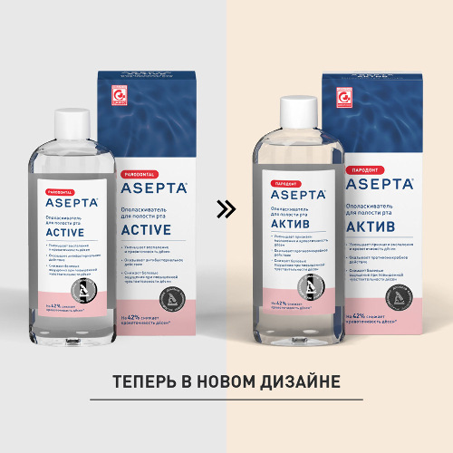Асепта актив ополаскиватель для полости рта 250 мл флакон