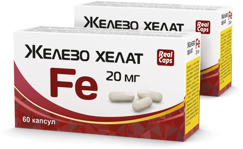Набор из 2х уп Железо хелат №60 капс со скидкой 10%