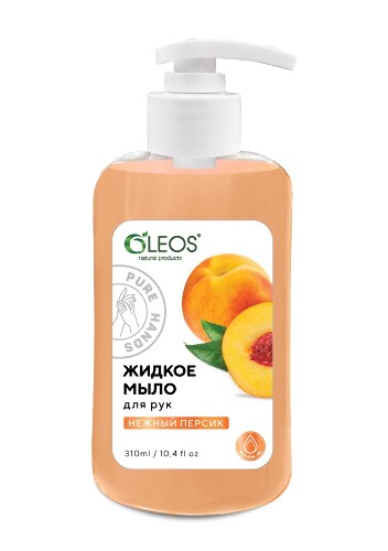 Купить Oleos мыло жидкое для рук нежный персик 310 мл цена