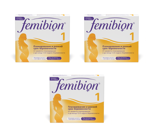 Купить Фемибион 1 28 шт. таблетки, покрытые пленочной оболочкой массой 917 мг в Москве Фемибион 1 28 шт. таблетки, покрытые пленочной оболочкой массой 917 мг