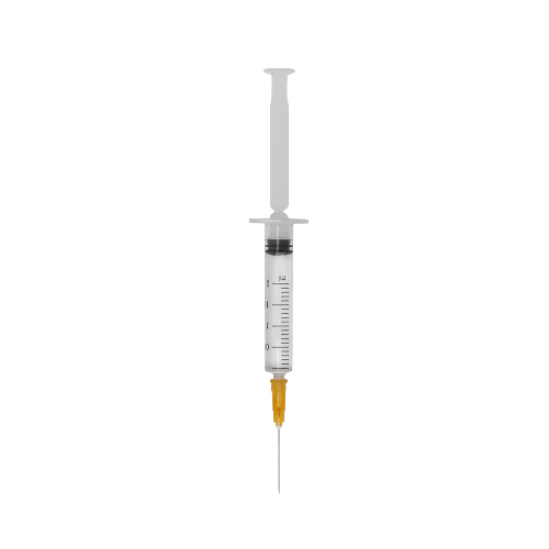 Шприц 2 мл 3-х комп c иглой 25g (0,5x25 мм) tw тонкостенной 10 шт./ цзянсу чжиюй/
