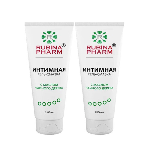 Набор 1+1 со скидкой: Rubinapharm гель-смазка интимная с маслом чайного дерева