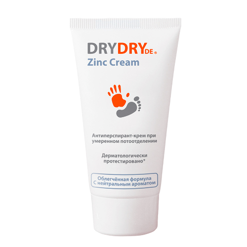 Dry dry de zinc cream антиперспирант-крем при умеренном потоотделении 50 мл
