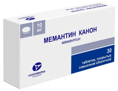 Купить Мемантин канон 10 мг 30 шт. таблетки, покрытые пленочной оболочкой цена