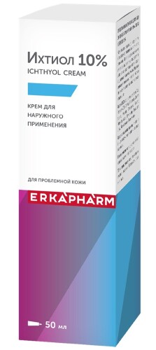 Erkapharm ихтиол 10% крем 50 мл/эркафарм