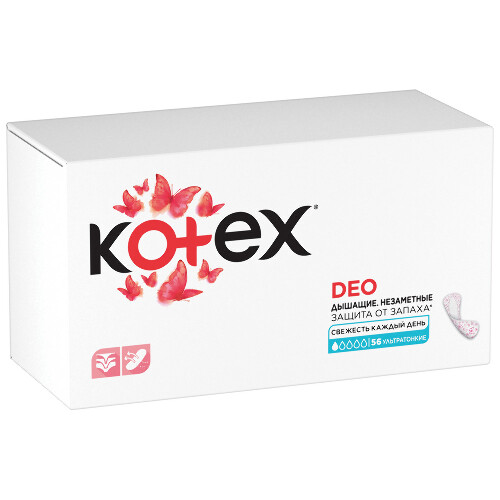 Kotex deo ультратонкие прокладки ежедневные 56 шт.