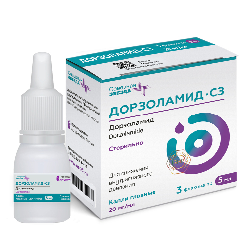 Купить Дорзоламид-сз 20 мг/мл 3 шт. флакон-капельница капли глазные 5 мл цена