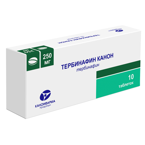 Купить Тербинафин канон 250 мг 10 шт. таблетки цена