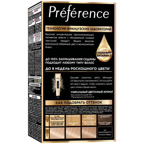 Loreal paris preference краска стойкая для волос в наборе оттенок 9.1/викинг/