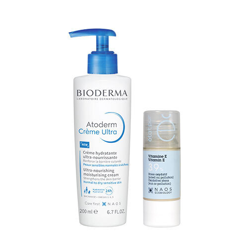 Набор Bioderma Atoderm Крем Ультра 200 мл + Etat Pur Сыворотка с витамином Е 3,9% 15 мл