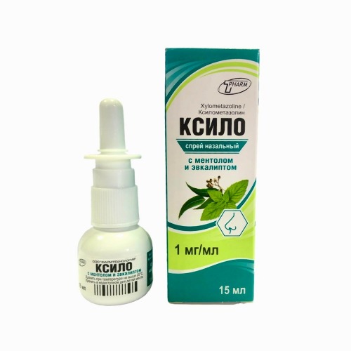 Купить Ксило с ментолом и эвкалиптом 1 мг/мл флакон спрей назальный 15 мл цена