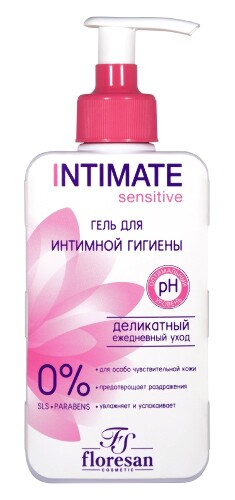 Купить Floresan intimate гель для интимной гигиены деликатный sensitive 250 мл цена