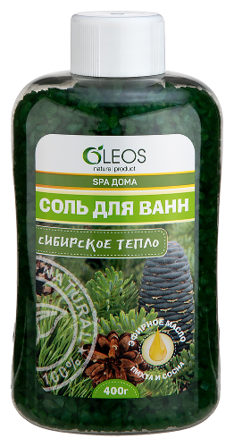 Oleos морская соль для ванн сибирское тепло 400 гр