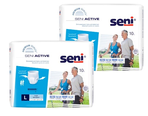 Набор Seni active трусы д/взр large №10 из 2 уп со скидкой
