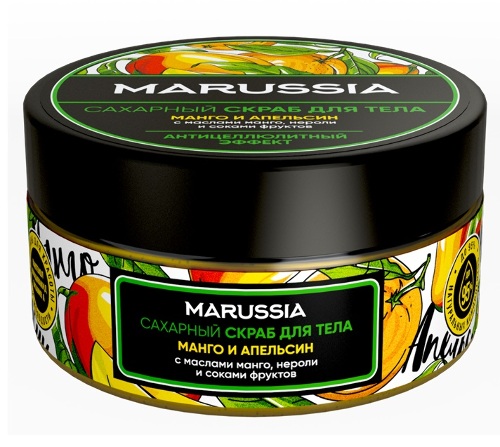 Купить MARUSSIA СКРАБ САХАРНЫЙ ДЛЯ ТЕЛА МАНГО И АПЕЛЬСИН С МАСЛАМИ МАНГО НЕРОЛИ И СОКАМИ ФРУКТОВ 250,0 цена
