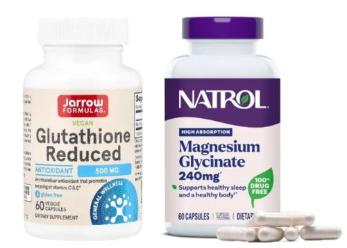 Набор Хроническая усталость: Natrol магний глицинат 60 шт. + Jarrow formulas глутатион редьюсд 500 мг 60 шт