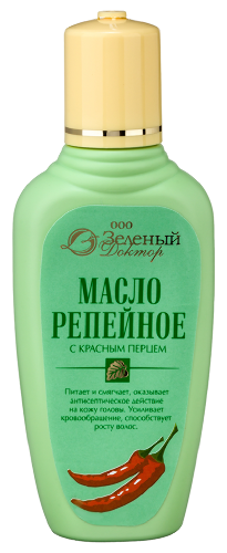 Зеленый доктор репейное масло с красным перцем 100 мл