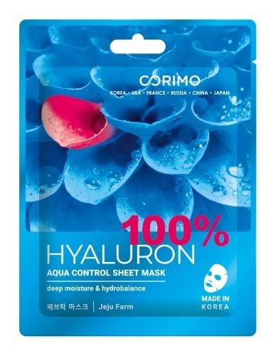 Купить Corimo маска тканевая для лица акваконтроль 100% hyaluron 1 шт. цена