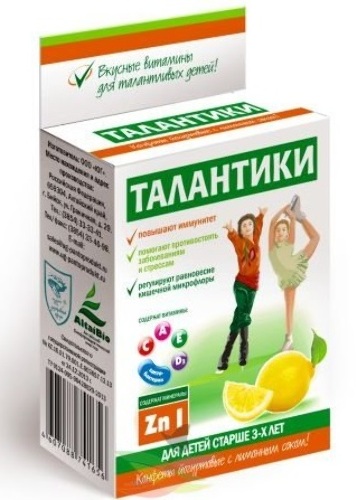Купить Талантики конфеты йогуртовые витаминизированные иммуномоделирующие с лимонным соком 70 гр цена