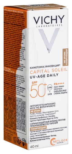 Vichy capital soleil флюид тонирующий uv-age daily spf50+ 40 мл
