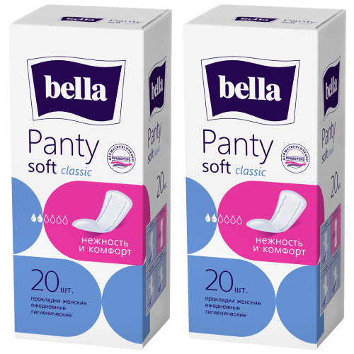 Набор Bella прокладки ежед panty soft classic №20 из 2 уп со скидкой