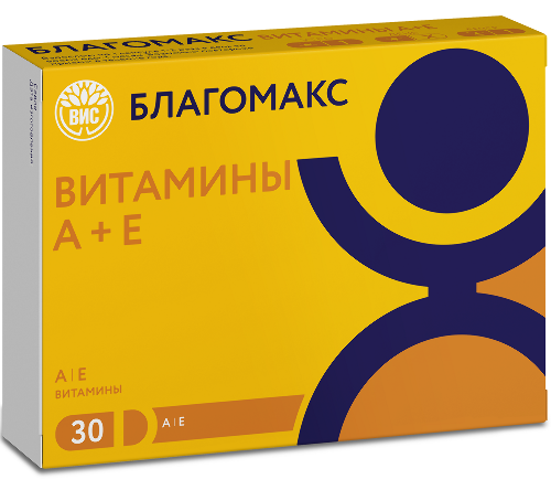 Купить Благомакс витамины а и е 30 шт. капсулы массой 0,3 г цена