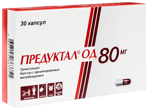 Предуктал од 80 мг 30 шт. капсулы с пролонгированным высвобождением