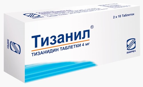 Купить Тизанил 4 мг 20 шт. таблетки цена
