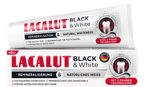 Lacalut зубная паста black & white 75 мл