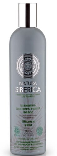 Купить Natura siberica шампунь для всех типов волос «объем и уход» 400 мл цена