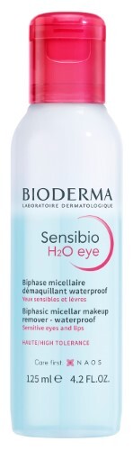 Купить Bioderma Sensibio Н2О двухфазное мицеллярное средство для очищения глаз и губ 125 мл цена