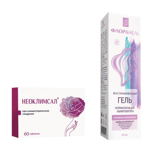 Набор НЕОКЛИМСАЛ 60 табл. + Гель для интимной гигиены ФЛОРАЖЕЛЬ