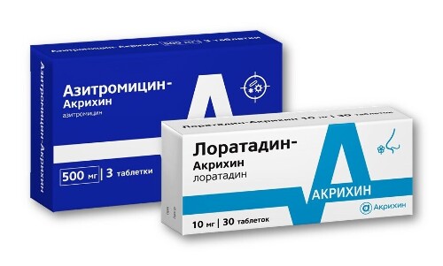 Купить Азитромицин-акрихин 500 мг 3 шт. таблетки, покрытые пленочной оболочкой цена