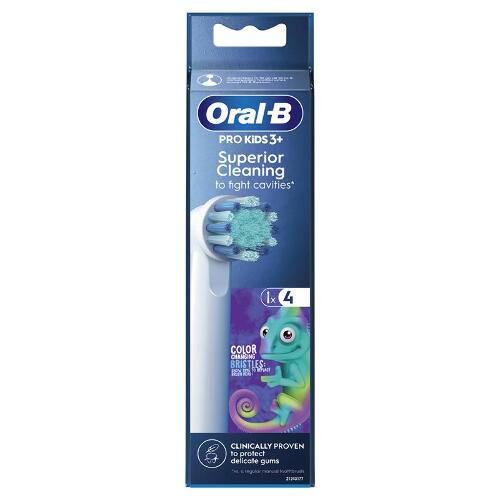 Oral-b насадка сменная для электрических зубных щеток pro kids chameleon 4 шт.