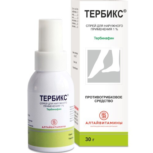 Купить Тербикс 1% спрей 30 гр цена