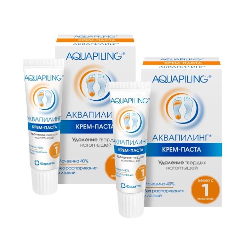 Набор  из 2-х уп АКВАПИЛИНГ КРЕМ-ПАСТА ОТ НАТОПТЫШЕЙ 20МЛ/ТУБА со скидкой