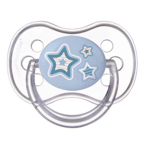 Купить Canpol babies соска-пустышка силиконовая круглая 0-6 newborn baby голубая цена