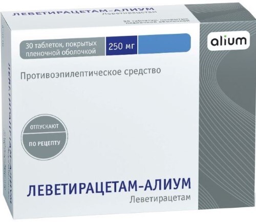 Купить Леветирацетам-алиум 250 мг 30 шт. таблетки, покрытые пленочной оболочкой цена