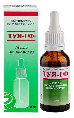 Купить Туя-гф флакон масло для местного применения гомеопатического применения 25 мл исполнение с крышкой с пипеткой цена