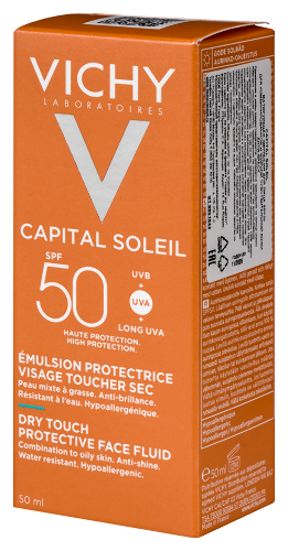 Vichy capital soleil эмульсия матирующая для лица spf50 50 мл