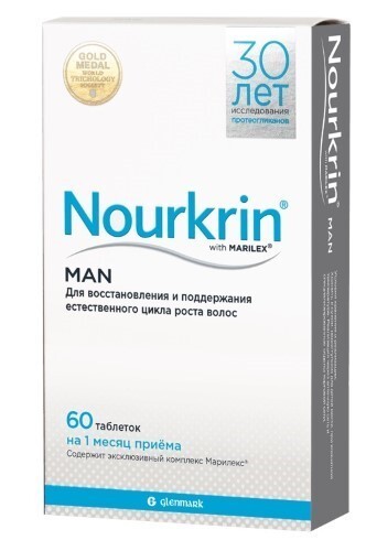Купить Нуркрин/ nourkrin для мужчин 60 шт. таблетки массой 0,693 г цена